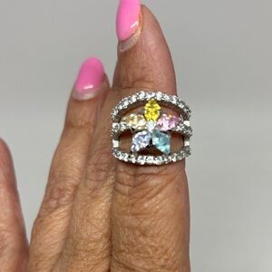 😀 2/$15 Beautiful floral design Multi-Color Ring
